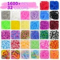 thumbnail image 5 of LotFancy 32 Colors Rubber Band Bracelet Kit, Loom Bracelet Making Refill Kit for Adults Ages 12+, 5 of 8