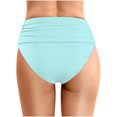 thumbnail image 4 of MNCEKFOD Women's Tummy Control Swim Bottoms Summer Beach High Waist Pleated Swim Trunks Double Layered Triangle Swimsuit Bathing Suit Bottoms Mint Green XXL, 4 of 6