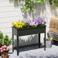 thumbnail image 2 of BLACK JAGUAR Raised Garden Bed, Elevated Metal Planter Box with Legs Drainage Hole Outdoor Indoor Plant Container for Flower Herb, 2 of 9