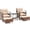 Beige, variant on BUPPLEE 2‑Person Patio Conversation Set with Cushions, Ottomans and Metal Table