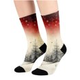 thumbnail image 3 of FAIOROI Christmas Socks for Women Cute Vintage Xmas Print Mid Calf Crew Sock Soft Cozy Festive Holiday Novelty, 3 of 6