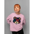 thumbnail image 2 of Argyle Bear Vibes - Classic Plaid Emoji Design Women's Sweatshirt, 2 of 4