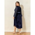 thumbnail image 5 of LapaPlus Women Plus Size Dresses Mesh Sleeve Party Evening Velvet Dress, Sizes XL-6XL, 5 of 6
