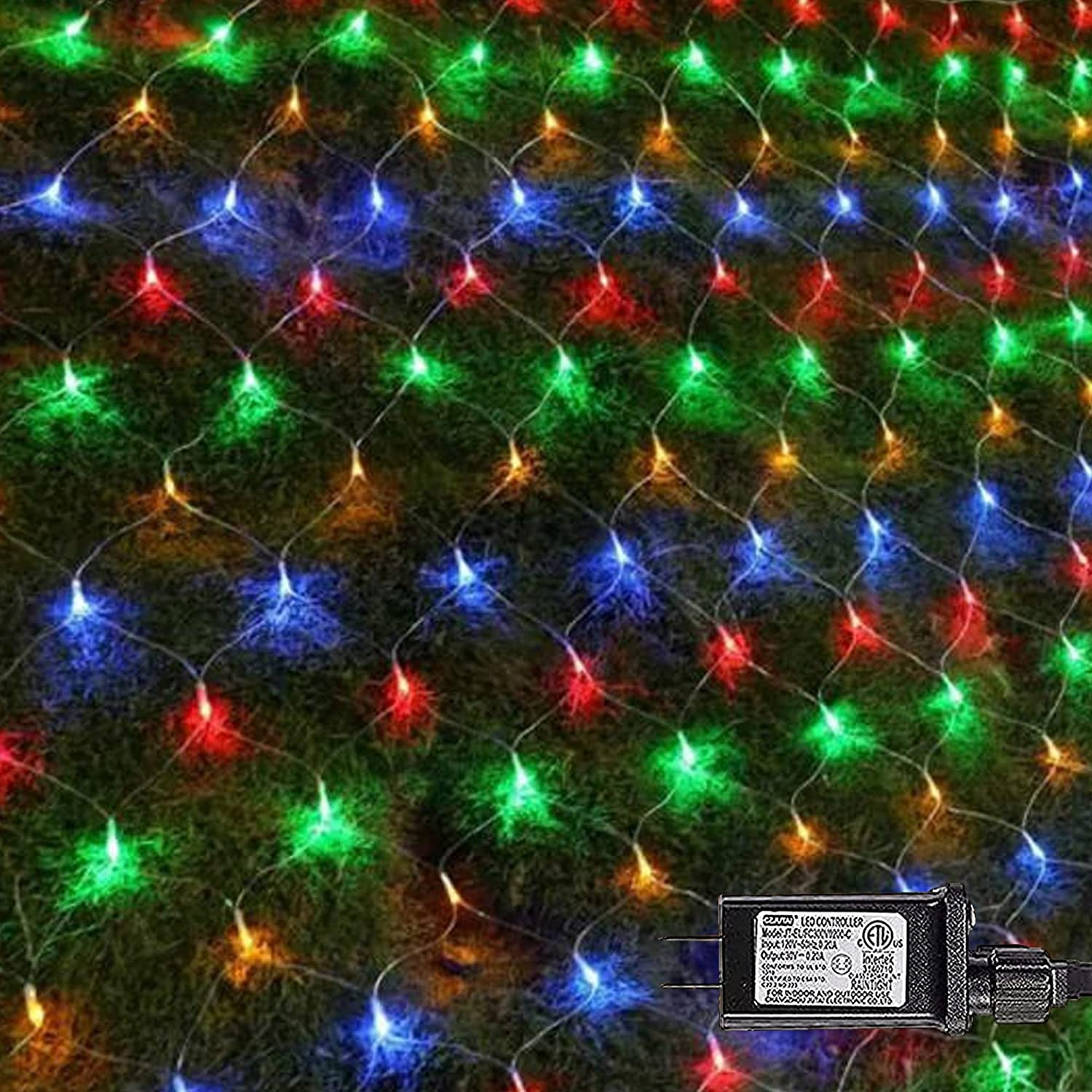 Happylost LED Christmas Net Lights, 192 Lights, Waterproof, 8 Modes photo 2