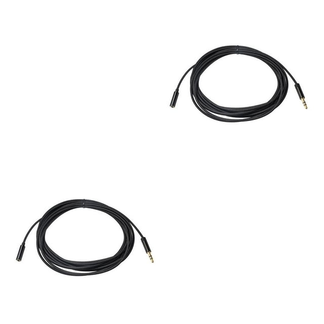 Decodeary Phone Tablet Headphone Portable Audio Extension Cable 3.5mm Male to Female Adapter Conversion Connector Accessory 5m 2Set
