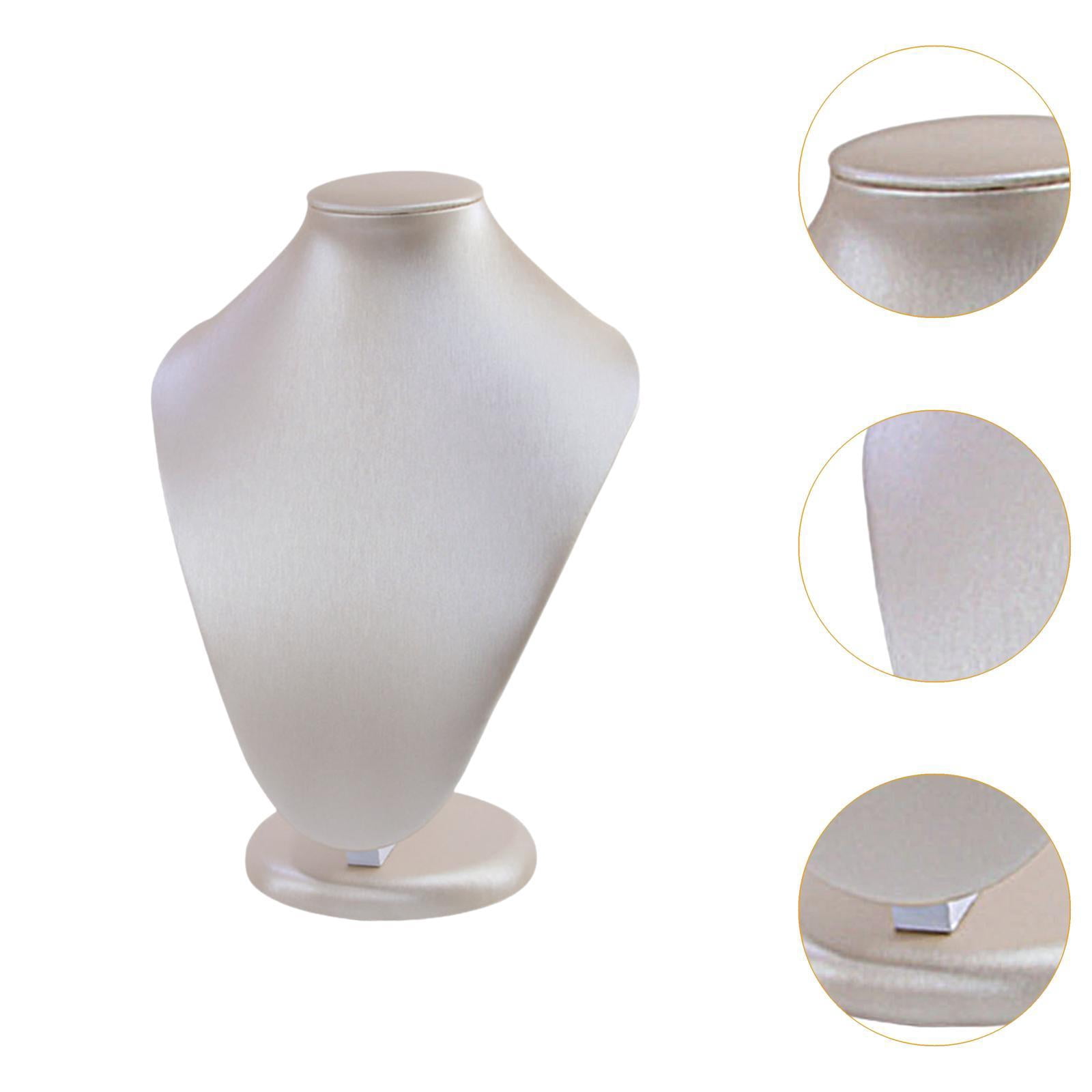 Milageto Necklace Display Stand Desktop Necklace Mannequin Jewelry Display Bust Stand L