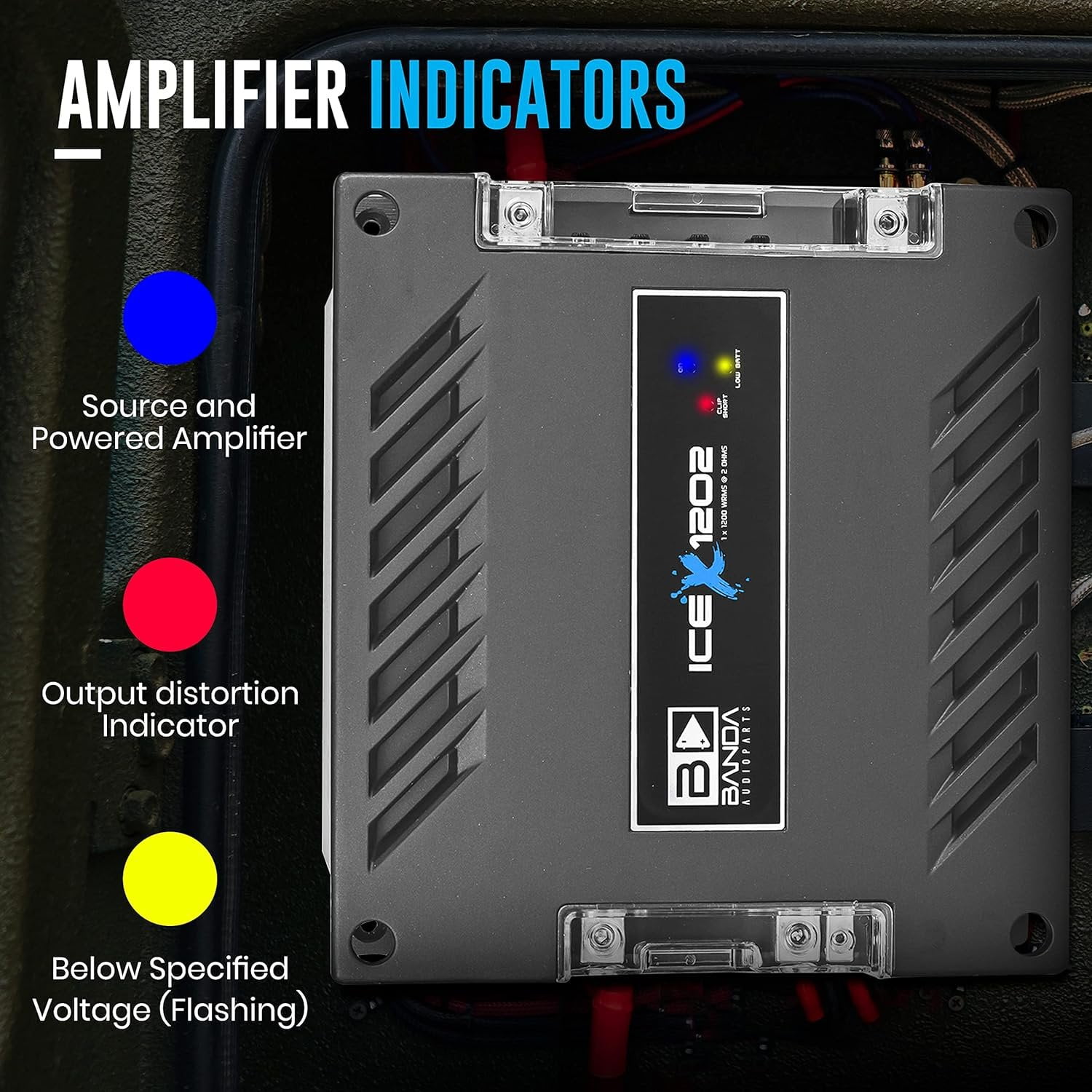 Banda ICEX2000.2 Ice X 2001 One Channel 2000 Watts Max @ 2 Ohm Car Audio Mono Amplifier W/bass Boost Subsonic Filter And Low Pass Filter