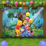 Winnie the Pooh cartoon birthday party Happy decoration Cute tapestry Birthday banner background Big Birthday Happy background These are my birthday party indoor and outdoor decoration items