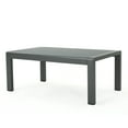 thumbnail image 3 of Patio Coffee Table, Modern Aluminum Coffee Table for Outdoor Spaces, Weatherproof Rectangle Design for Balcony, Garden, and Poolside - Deep Grey, 3 of 8