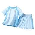 thumbnail image 4 of Rhythmode Girls Boys Two Piece Quick Dry Athletic Set Short Sleeve Crew Neck Shirt Shorts Kids Workout Activewear Outfit, 4 of 9