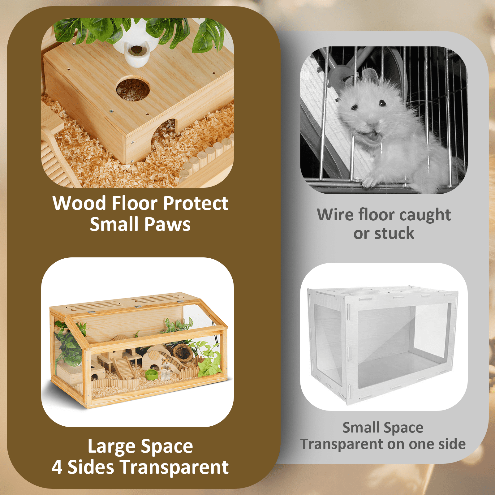 Spacious Wooden Hamster Cage with Climbing Ladder Philippines | Ubuy