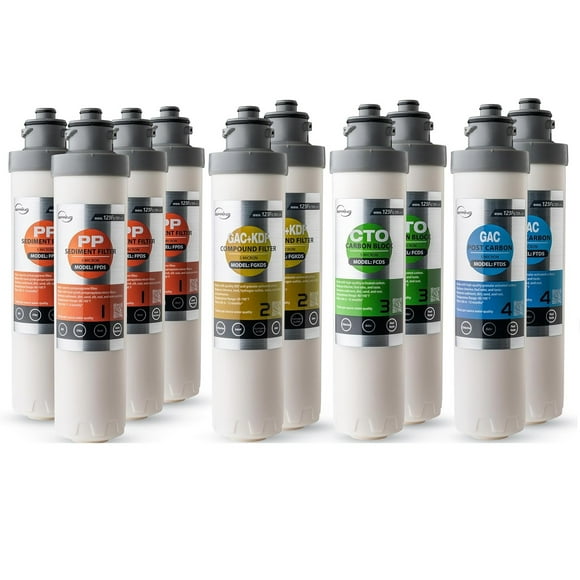 iSpring F10DS 2-Year Replacement Supply Filter Cartridge Pack Set for DS4B & DS4S, Sediment Filter, Composite Filter, Carbon Block Filter and Post Carbon Filter