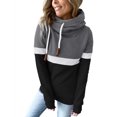 thumbnail image 1 of Sudadera con cuello alto para mujer, sudaderas con capucha para mujer, sudaderas con capucha casuales de color puro para mujer, sudaderas con capucha de manga larga, resultados impresionantes, 1 of 6