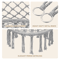 thumbnail image 5 of MoNiBloom Hammock Chair, Macrame Hanging Swing Chair with Padded Cushion, Max 350lbs, Hanging Cotton Rope Chair for Indoor, Outdoor, Bedroom, Patio, Porch, Garden, Gray, 5 of 9