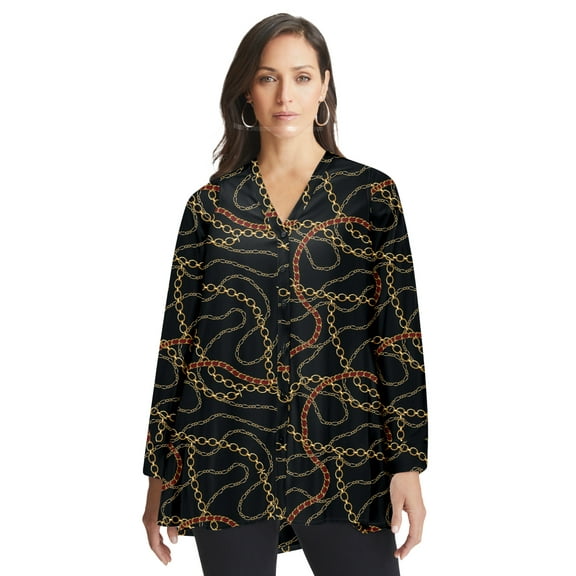 Jessica London Women's Plus Size Georgette High Low Tunic