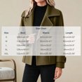thumbnail image 3 of Enjoytime Jackets for Women Lapel Double Breasted Long Sleeve Cropped Coat Fashion Cozy Business Casual Fall Winter Outerwear, 3 of 6