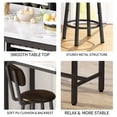 thumbnail image 5 of MIERES Rectangular Marble Dining Table Set, 40-inch Two-Seater Kitchen Dining Table and Chair Set, Includes Two PU Leather Chairs, Compact Dining Table, White, 5 of 8