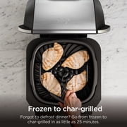 Ninja Foodi 4-Serving Electric Indoor Grill & Air Fryer, 6-in-1 Grill & Air Fryer, Roast, Bake, Broil & Dehydrate, EG201, Black