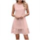 thumbnail image 2 of mfyjkho Vestidos casuales para mujer, Vestido de patchwork con cuello redondo, sin mangas y liso para mujer Vestidos de fiesta para mujer xl, 2 of 6