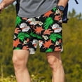 thumbnail image 3 of LONKITO Mens Shorts Elastic Waist Lightweight Hawaiian Beach Shorts with Pockets for Casual Athletic Running, Size L, 3 of 6