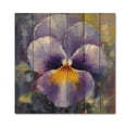 thumbnail image 3 of Designart "Natural Beauty of Purple and Yellow Pansies I" Floral Print on Natural Pine Wood, 3 of 5