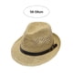 thumbnail image 2 of Sombrero de paja de jazz con hebilla de cuero para hombres y mujeres, con circunferencia de 56-58 cm, sombrero para el sol, protector solar, sombrero de playa, sombrero para el sol, 2 of 5