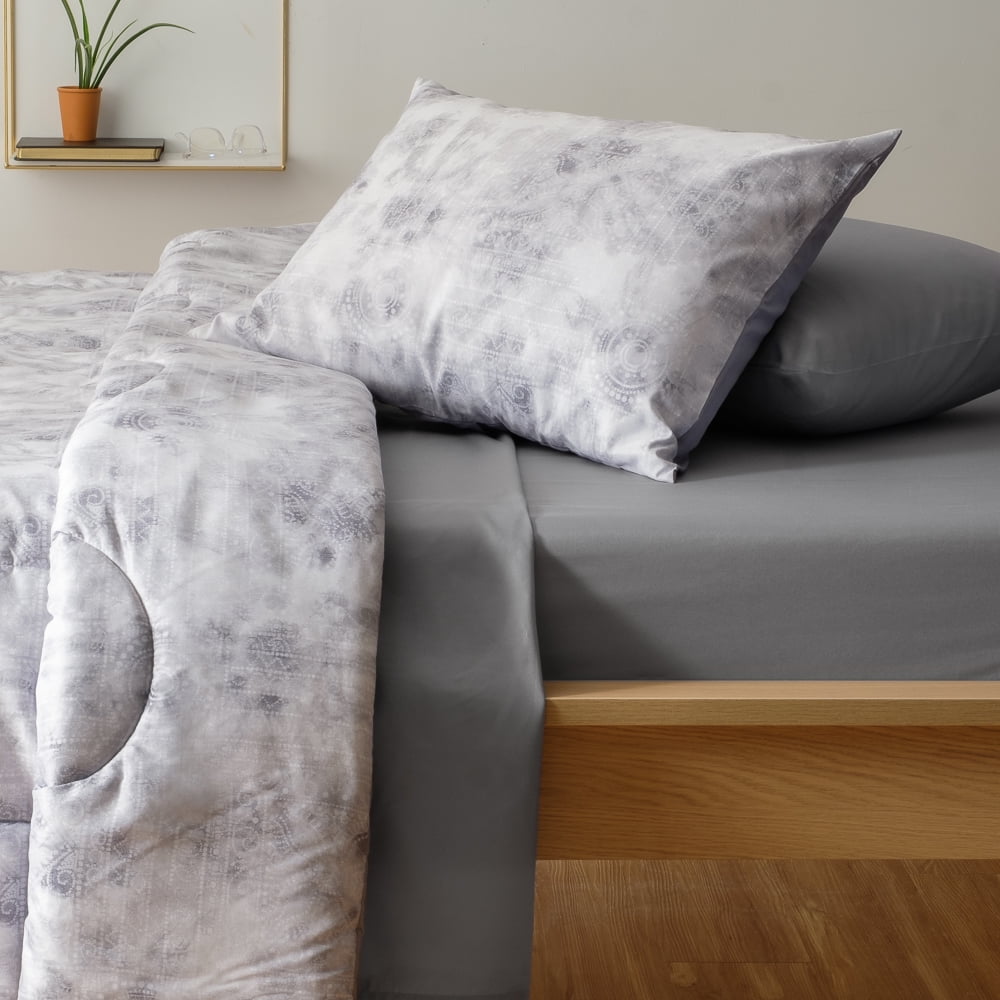 Dawn 5Piece BedinaBag Comforter Set in Angelika Gray, Twin/Twin XL