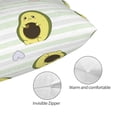 thumbnail image 3 of Honeii Avocado of a Hear Print Pillow Cases,Plush Throw Pillow Covers,Decorative Pillowcase for Sofa, Couch, Living Room-14"x20", 3 of 6