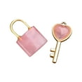 thumbnail image 5 of Segolike Necklace Pendant Set Heart Shaped Key Fashion Versatile Matching Couples Necklace for Shopping Travel Him and Her pink, 5 of 8