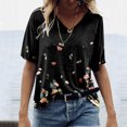 thumbnail image 1 of Vedolay Dressy Tops For Women Womens Blouses Casual Peplum Summer Tops Chiffon Work Blouse,Black XXL, 1 of 3