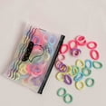 thumbnail image 1 of Puntoco Paquete de 100 coleteros para el pelo para mujeres, coleteros para niñas, coleteros de goma, bandas elásticas para el pelo para regalos de Navidad, bebés, niñas, 1 of 2