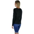thumbnail image 6 of ToBeInStyle Women's L.S. Knit With Sheering Back Neck Detail - Black - 1X, 6 of 7