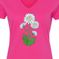 thumbnail image 4 of Inktastic Daisy Flower Women's V-Neck T-Shirt, 4 of 5
