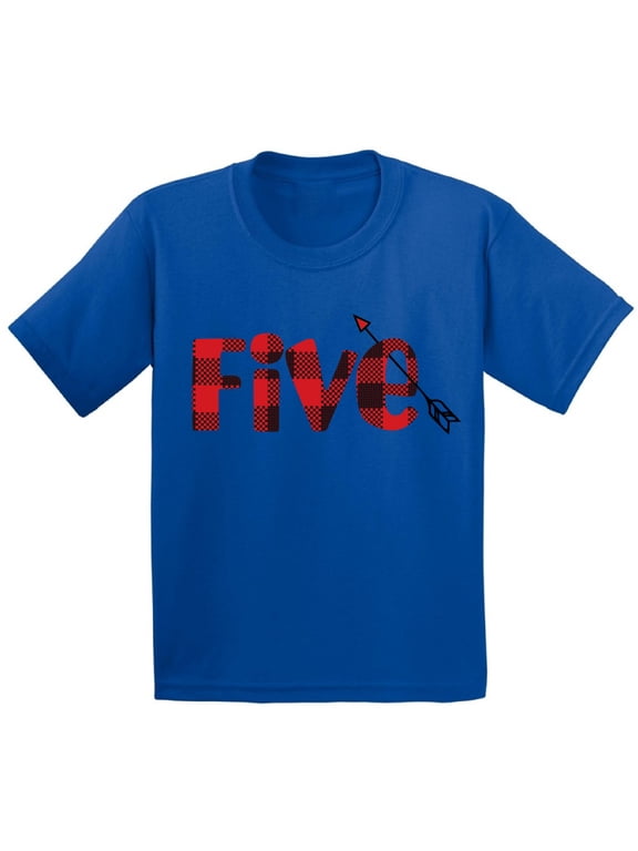 5 Years Old Kids Outfit Red Five 2T Shirts 3T Clothes 5 Years Old Baby Boy Outfit Red Five 4-5T Tshirt Toddler Shirts for 5 Years Old Baby Girl