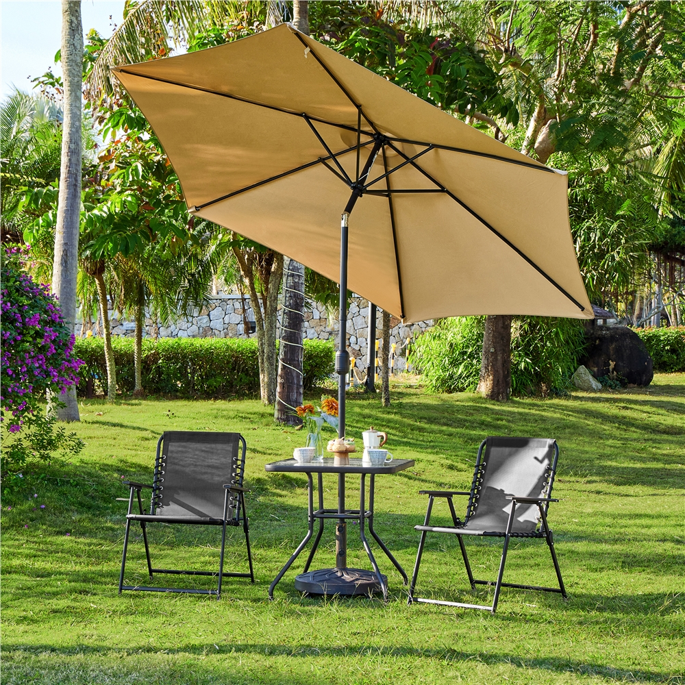 Renwick Set of 2 Outdoor Folding Dining Chairs with Armrests, Dark Gray