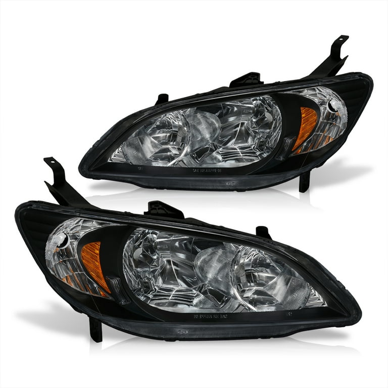 AJP Distributors Black Housing Clear Lens Amber Reflector