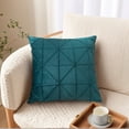 thumbnail image 2 of REGALWOVEN Luxury 3D Diamond Velvet Throw Pillow Covers Pack of 2 Geometric Soft Decorative Cushion Case for Sofa Bed Living Room Dark Green 18" x 18", 2 of 6