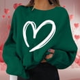 thumbnail image 2 of Valentines Sweatshirt Women Valentine Love Heart Graphic Long Sleeve Tshirts Valentine's Day Gifts Lover Loose Fit Outfit Blouses, 2 of 5