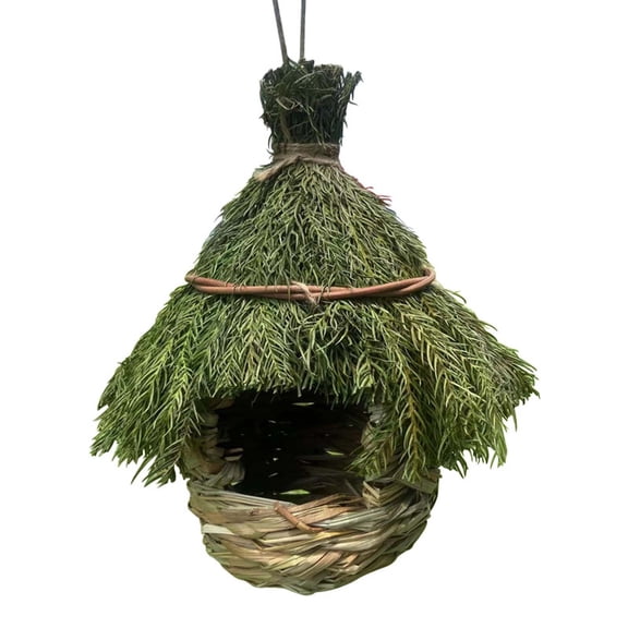 Woven Bird Hand Woven Bird Garden Decorations Poultry Nesting Boxes Large Birdhouses for Outdoors Hanging Birdhouse for outside Wooden Cat for outside for outside Hanging Nesting Boxes for Birds in