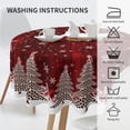 thumbnail image 5 of Christmas Round Tablecloth for Kitchen Dining, 60Inch Red White Xmas Trees Wood Board Table Cloth, Winter Snowflakes Fabric Non-Slip Table Cover for Holiday New Year Picnic Decor, 5 of 6