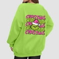 thumbnail image 4 of Ugly Christmas Sweatshirt Women Long Sleeve Funny Cute Xmas Crewneck Pullover 3-Green 3XL 1, 4 of 5