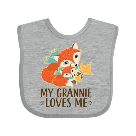 

Inktastic My Grannie Loves Me Fox Gift Baby Boy or Baby Girl Bib