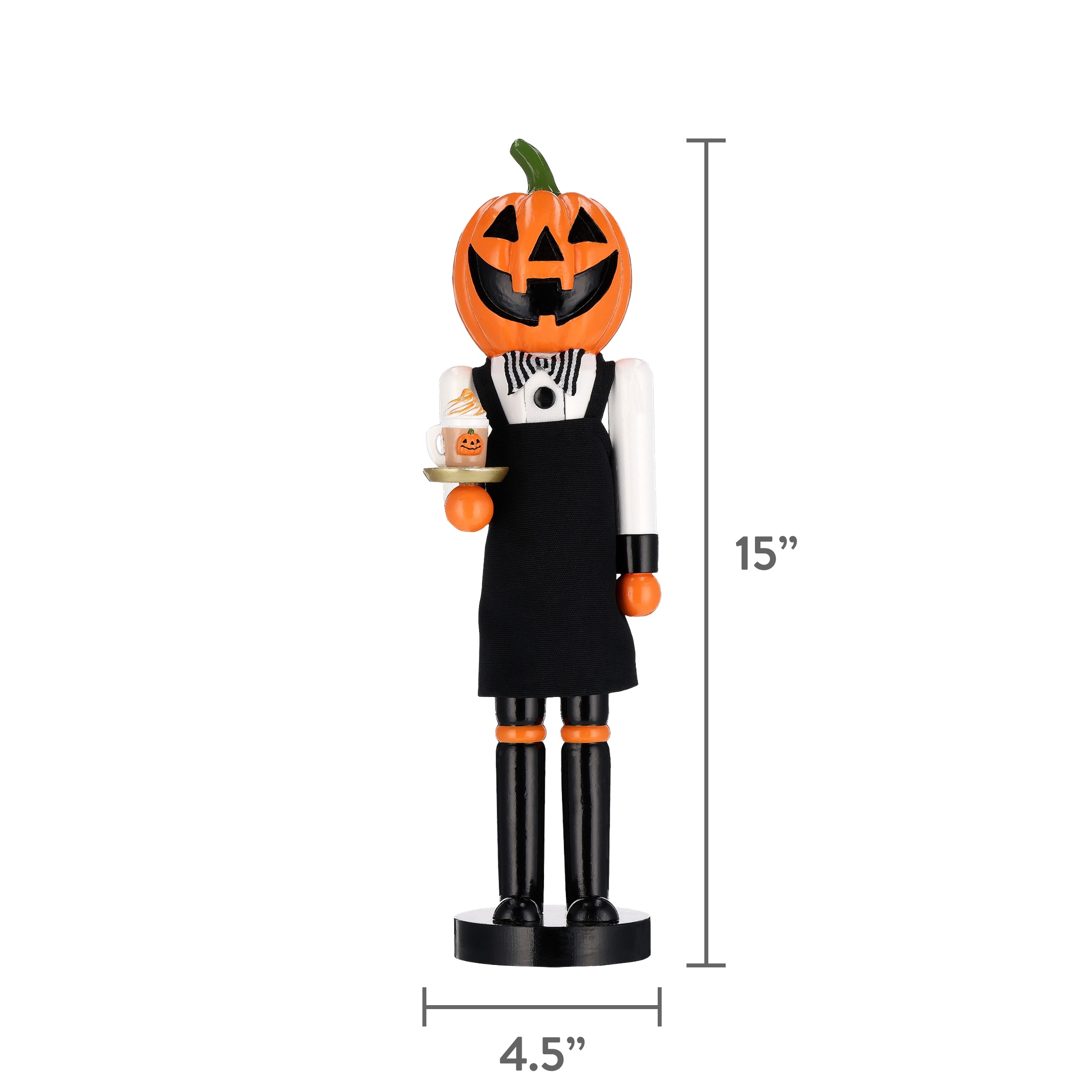 Way To Celebrate Wooden Pumpkin Nutcracker, 14.8 Inches photo 5