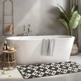 thumbnail image 2 of Black Beige Checkerboard Checkered Pattern Kitchen Rug Mat,Kitchen Runner Rugs Non Skid Washable,Decorative Kitchen Floor Mats for Kitchen,Sink,Laundry,17"x47.2", 2 of 7