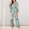 thumbnail image 2 of Kdxio Vintage Rose1 Women's Pajama Sets Long Sleeve Button Down Sleepwear Nightwear Soft Pjs Lounge Sets-Small, 2 of 7