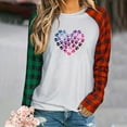 thumbnail image 1 of Nouveaux Hauts pour Femmes 2023 Mode Grande Taille Col Rond Manches Longues T-Shirt Automne Imprimé Blouse Ample Hauts Manches Longues pour Femmes, 1 of 5
