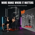 thumbnail image 6 of Mikolo Smith Machine Home Gym, Multi-Functional Power Rack with Pec Deck Machine, Lat Pulldown System with Bar,Weight Bench and 100LBS Weight Plates,Low Row Station with Cable bar and Foot Board, 6 of 14