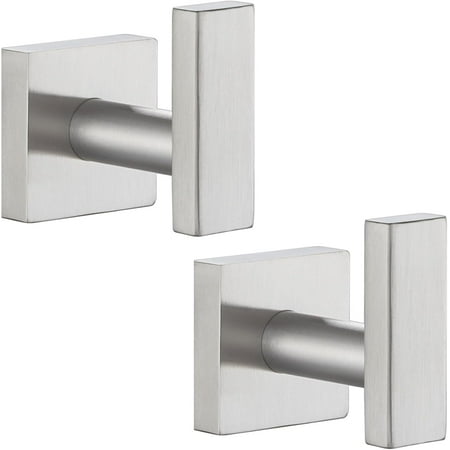 

HYKE Angle Bathroom Towel Hook 2 Pack SUS304 Stainless Steel Bath Robe Holder Modern Coat Hook Wall Mounted Brushed Nickel