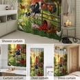 thumbnail image 4 of Bathroom Shower Curtain Farm Animals Cow Pig Chicken Duck Horse Waterproof Shower Curtains with Hooks, Red Apples Tree Bath Curtains Bathtub Curtain Home Decor 36x72in, 4 of 9