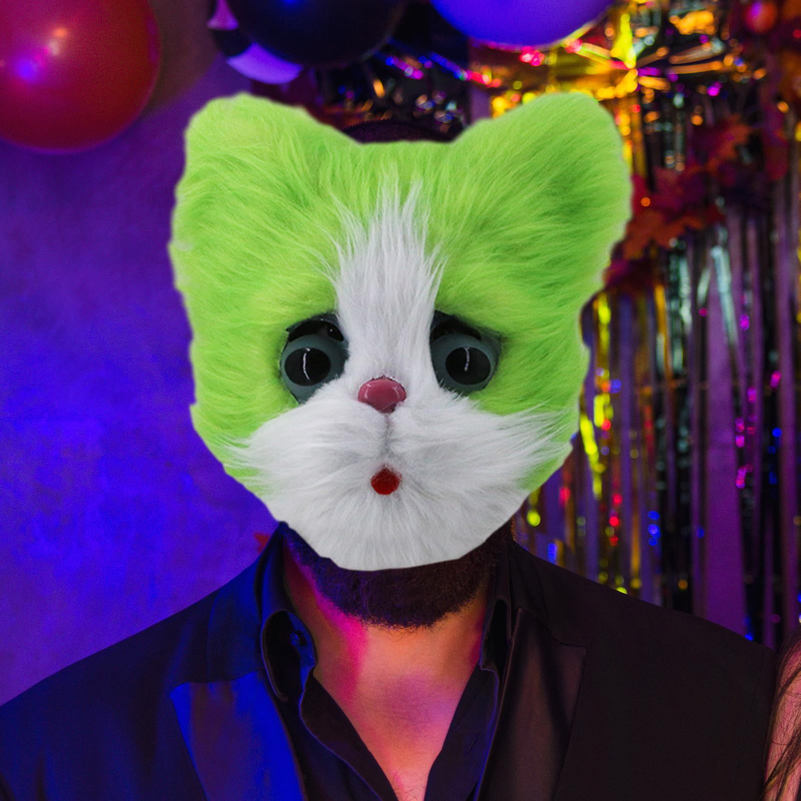 Masque Tête Complète De Chat En Fausse Fourrure | Pour Cosplay, Halloween, Fêtes Déguisées | Design Respirant Et Réglable | Pour Adultes - 8